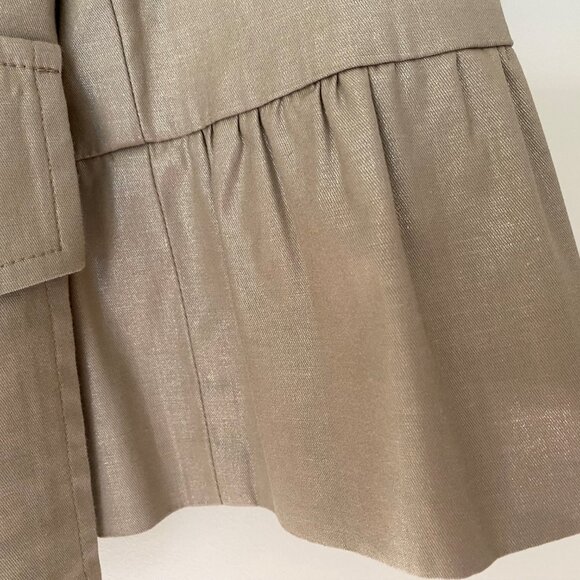 Veste beige légèrement lustrée, très chic - Picture 4 of 5